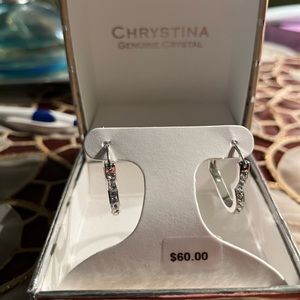 NIB Chrystina Hoop Earrings